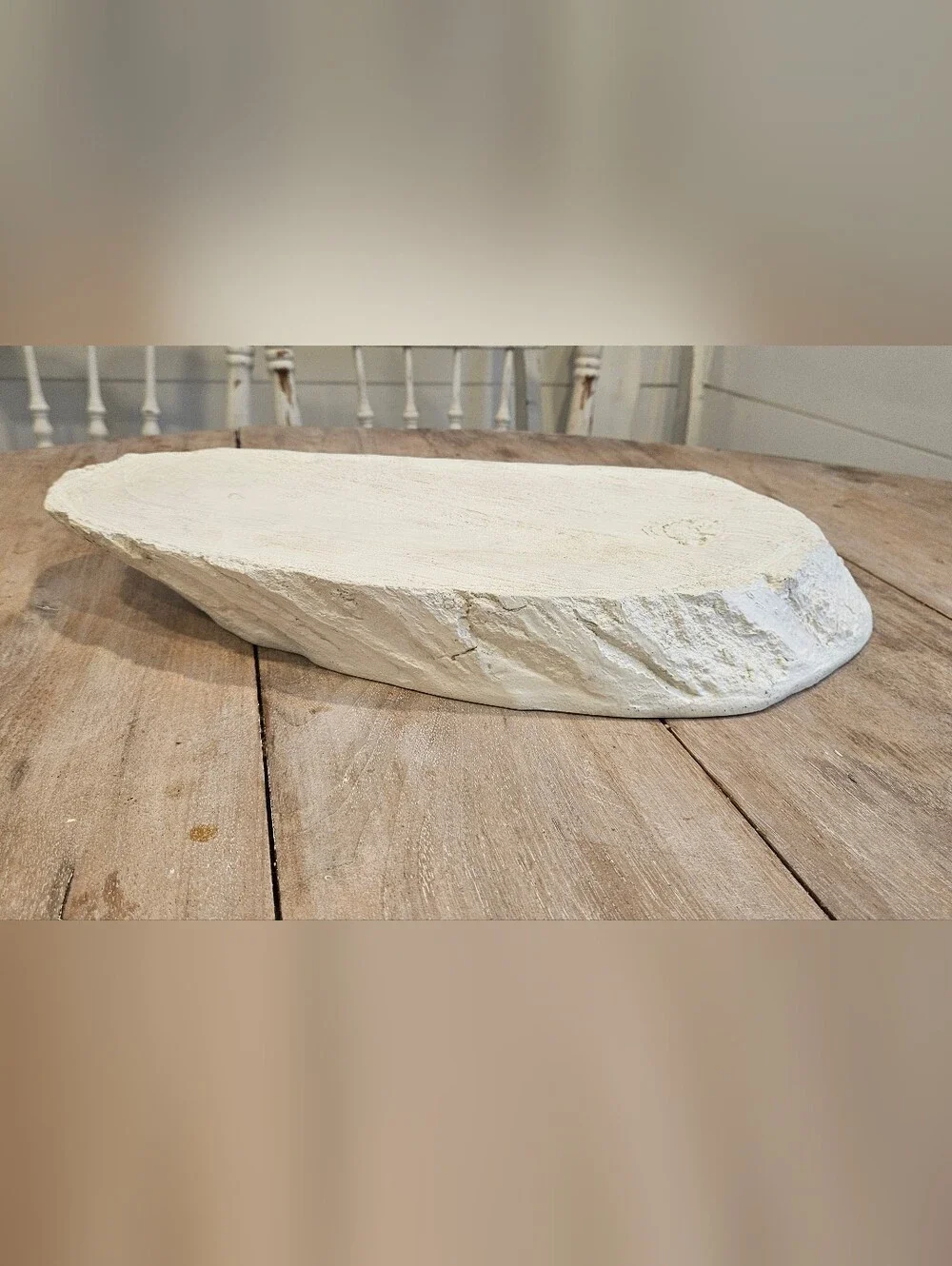 Neutral Cream Decorative Wood Slice Shelf